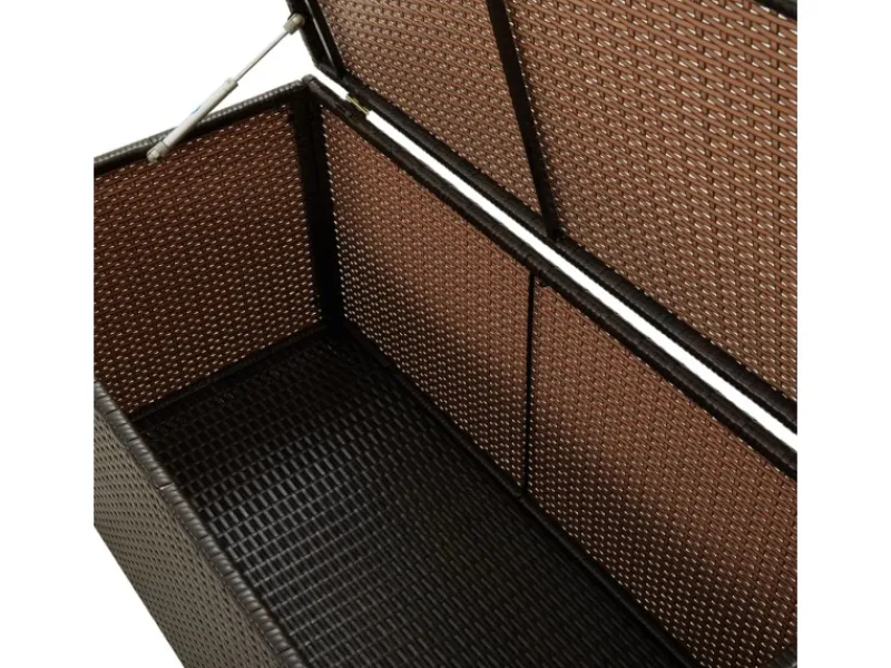 Gartenbox Poly Rattan 100x50x50 cm Braun*furnicato Best