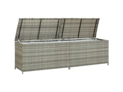 Gartenbox Poly Rattan 200x50x60 cm Grau*furnicato Discount