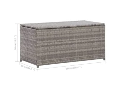 Gartenbox Poly Rattan 100x50x50 cm Grau*furnicato Discount