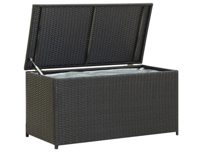 Gartenbox Poly Rattan 100x50x50 cm Schwarz*furnicato Discount