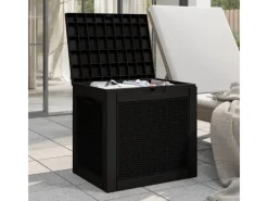 furnicato Universalboxen|Auflagenboxen|Gartenbox Schwarz 55,5x43x53 cm Polypropylen