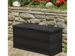 furnicato Universalboxen|Auflagenboxen|Gartenbox Schwarz 117×45×56 cm
