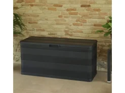 furnicato Universalboxen|Auflagenboxen|Gartenbox Schwarz 117×45×56 cm