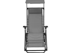 furnicato Sonnenliegen|Liegestuhl Klappbar Textilene Grau