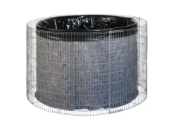 Bellissa Teichfolien|Regenwasser-Nutzung|Gabionen-Wasserfass 750 l 80 cm x Ø 130 cm