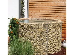 Bellissa Teichfolien|Regenwasser-Nutzung|Gabionen-Wasserfass 750 l 80 cm x Ø 130 cm