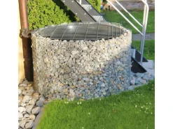 Bellissa Teichfolien|Regenwasser-Nutzung|Gabionen-Wasserfass 750 l 80 cm x Ø 130 cm