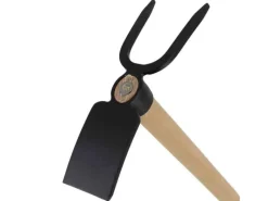 Doppelhacke aus Stahl mit Holzstiel*Galaflor New