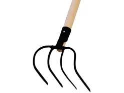 Galaflor Spaten|Schaufeln|Dunghacke 4 Zinken mit Buchen-Stiel