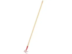 Galaflor Gartenhandgeräte|Kleingrubber aus Stahl mit Holzstiel 3 Zinken