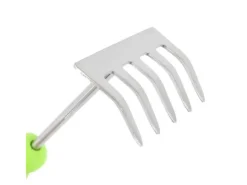 Galaflor Gartenhandgeräte|Kleinrechen aus Edelstahl mit Kunststoffgriff 5 Zinken