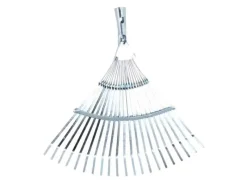 Galaflor Besen|Laubbesen aus Metall 21 Zinken Feststehend 40 cm