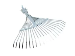 Laubbesen aus Verzinktem Metall 21 Zinken Verstellbar 40 bis 50 cm*Galaflor Clearance