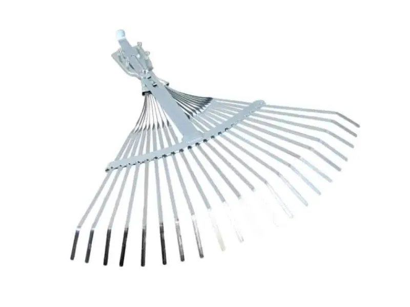 Laubbesen aus Verzinktem Metall 21 Zinken Verstellbar 40 bis 50 cm*Galaflor Clearance