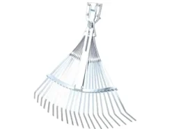 Laubbesen aus Verzinktem Metall 21 Zinken Verstellbar 40 bis 50 cm*Galaflor Clearance