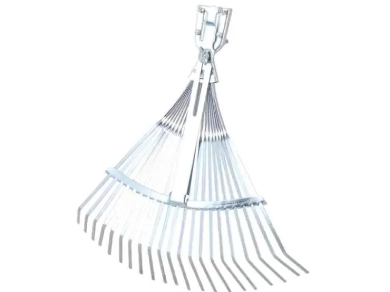 Laubbesen aus Verzinktem Metall 21 Zinken Verstellbar 40 bis 50 cm*Galaflor Clearance