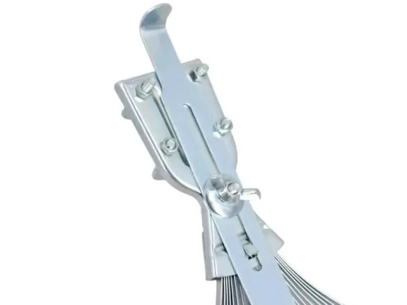 Laubbesen aus Verzinktem Metall 21 Zinken Verstellbar 40 bis 50 cm*Galaflor Clearance