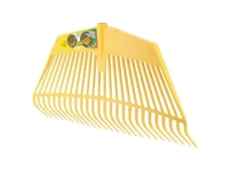 Galaflor Rechen|Laubrechen mit Laubhand aus Kunststoff 26 Zinken Feststehend 60 cm