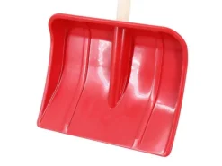 Schneeschaufel für Kinder in Rot mit Holzstiel*Galaflor