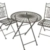 Garden Pleasure Balkonmöbel|Balkon-Set Mangan Ø 70 cm x 73 cm Schwarz-Braun