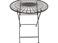 Garden Pleasure Balkonmöbel|Balkon-Set Mangan Ø 70 cm x 73 cm Schwarz-Braun