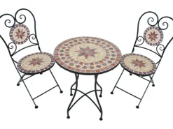 Balkon-Set Mosaik Amarillo 3-teilig Braun*Garden Pleasure Hot