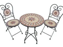 Balkon-Set Mosaik Amarillo 3-teilig Braun*Garden Pleasure Hot