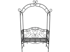 Bank mit Rosenbogen Colima 124 cm x 200 cm x 48 cm Stahl*Garden Pleasure