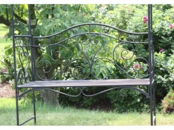 Bank mit Rosenbogen Colima 124 cm x 200 cm x 48 cm Stahl*Garden Pleasure