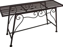 Garden Pleasure Gartenbänke|Blumenbank Lorin 27 cm x 45 cm x 83 cm Schwarz-Braun