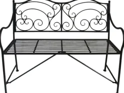 Gartenbank Vesuv 111 cm x 93 cm x 54 cm Mattschwarz*Garden Pleasure Clearance