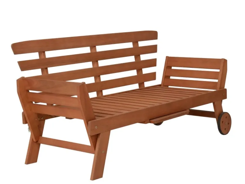 Garden Pleasure Gartenbänke|Gartenbank Rincon mit Auflage 77,5 x 68 x 190 cm Braun-Grau FSC®