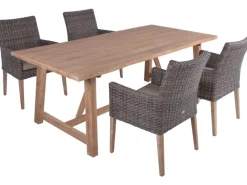 Garden Pleasure Gartenmöbel-Sets|Gartenmöbel-Set 02 Oakland/Norvell 5-teilig Braun FSC®