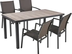 Garden Pleasure Lounge-Gartenmöbel|Gartenmöbel-Sets|Gartenmöbel-Set Rana 5-teilig Dunkelgrau