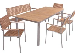 Gartenmöbel-Set 01 Dallas/Denver 6-teilig Braun FSC®*Garden Pleasure New