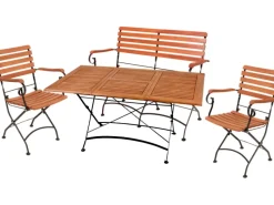 Garden Pleasure Gartenmöbel-Sets|Gartenmöbel-Set Wien mit Ausziehstisch Teak FSC®