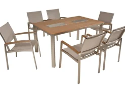 Gartenmöbel-Set Florence 7-teilig Champagner*Garden Pleasure Hot