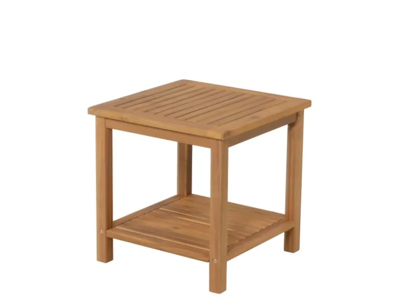 Garden Pleasure Gartentische|Gartentisch Iowa Quadratisch Braun 45 cm x 45 cm