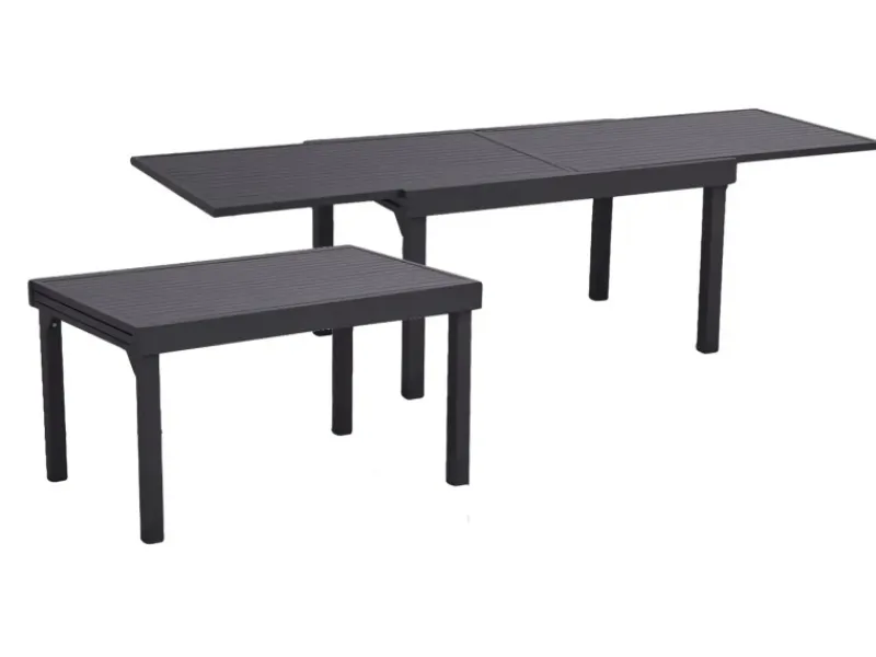 Gartentisch Elena ausziehbar Anthrazit 130 cm x 65 cm*Garden Pleasure Online
