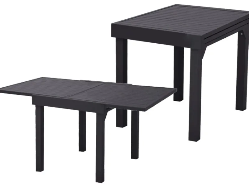 Gartentisch Elena ausziehbar Anthrazit 130 cm x 65 cm*Garden Pleasure Online