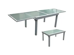 Gartentisch Lola Rechteckig ausziehbar Grau 90 cm x 270 cm*Garden Pleasure