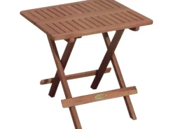 Garden Pleasure Gartentische|Klapptisch Los Angeles Quadratisch Natur 50 cm x 50 cm