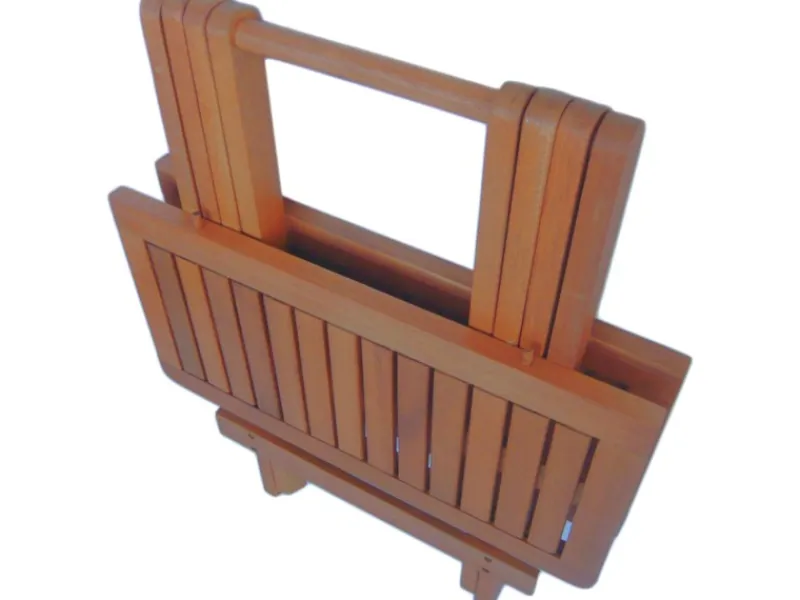 Garden Pleasure Gartentische|Klapptisch CLEVELAND Rechteckig Braun 50 cm x 50 cm