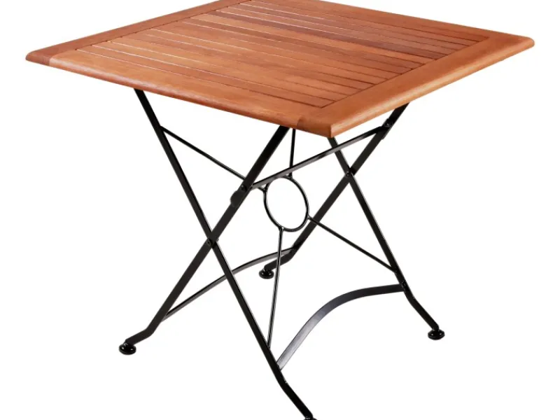 Garden Pleasure Gartentische|Klapptisch WIEN Quadratisch Stahl 80 cm x 80 cm