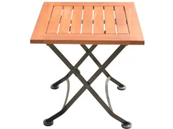 Klapptisch Wien Quadratisch Braun-Schwarz 45 cm x 45 cm*Garden Pleasure Clearance