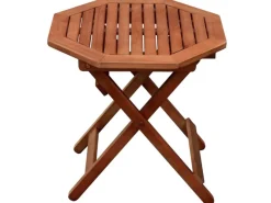 Klapptisch MAYFIELD Achteckig Braun 46,5 cm x 46,5 cm*Garden Pleasure Clearance