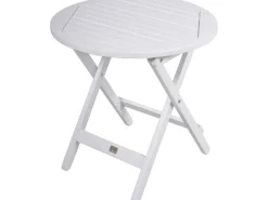 Klapptisch MESA Rund Weiß 50 cm x 50 cm*Garden Pleasure New