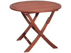 Klapptisch Stockholm Rund Braun 90 cm x 90 cm*Garden Pleasure Discount