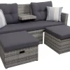 Lounge-Sofa Valletta 180 cm x 86 cm x 133 cm Grau*Garden Pleasure Hot