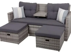 Lounge-Sofa Valletta 180 cm x 86 cm x 133 cm Grau*Garden Pleasure Hot
